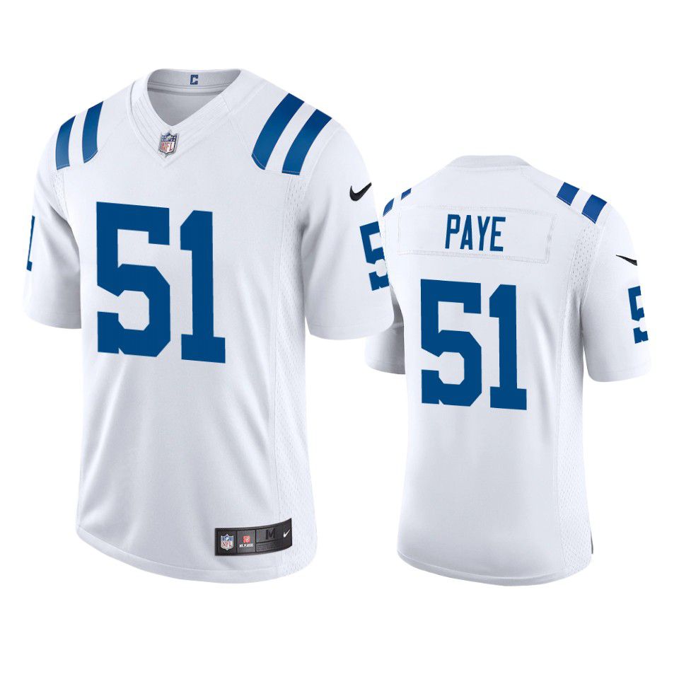 Men Indianapolis Colts #51 Kwity Paye Nike White Limited NFL Jersey->indianapolis colts->NFL Jersey